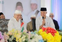 Capres 03 Ganjar Pranowo silaturahmi ke Ponpes An Nawawi di Berjan, Dusun IV, Lugosobo, Kecamatan Gebang, Kabupaten Purworejo, Jawa Tengah