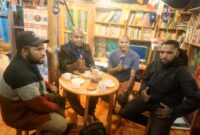 Foto bersama saat kunjungan Ketua HP-OAPP di caffee  Papua Black Gold Caffee